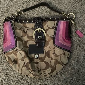 Vintage Coach Signature Jacquard Hobo Bad